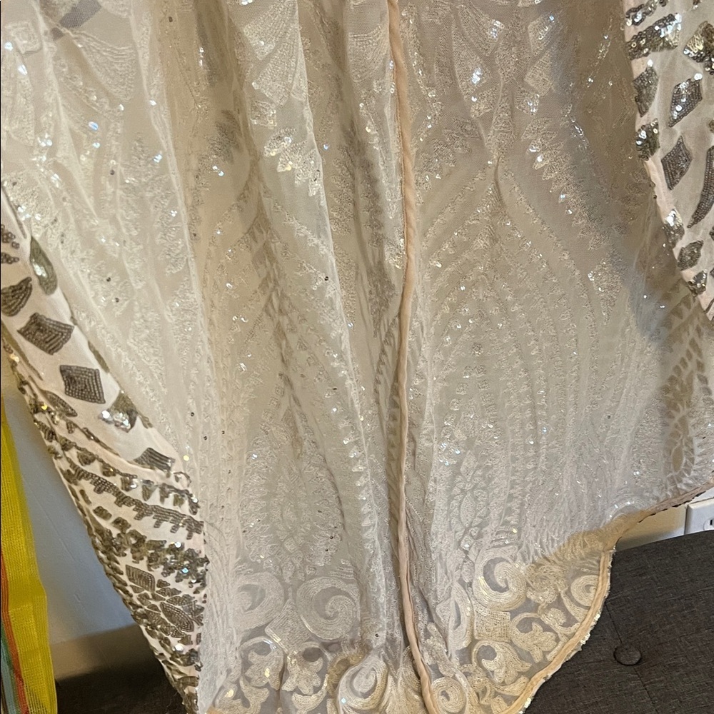 PrettyLittleThing Silver/ gold Embellished Dress - Picture 4 of 10